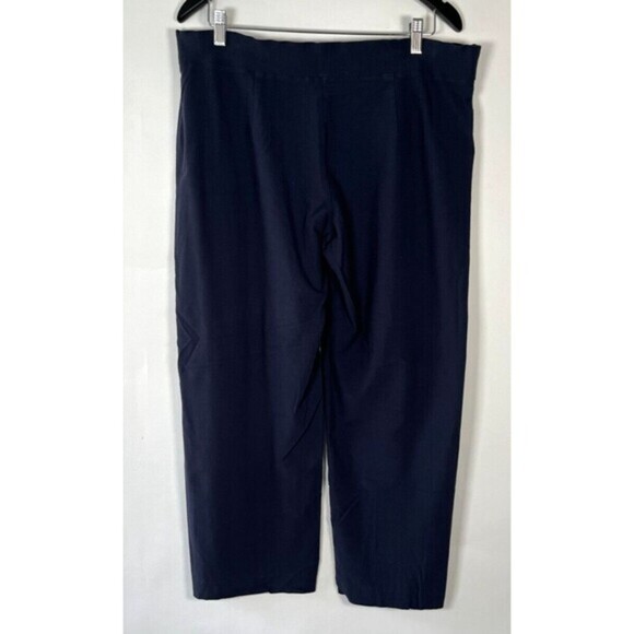 Eileen Fisher Viscose Wide Leg Ankle Pants Size L Pull On‎ Neutral Lagenlook - Picture 7 of 7